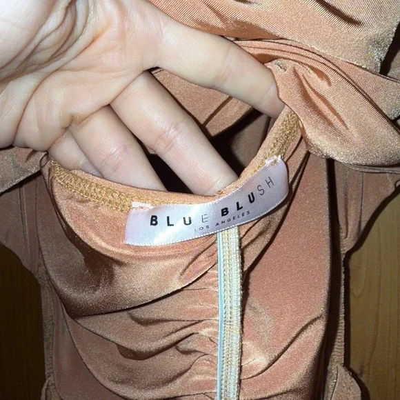 Blue Blush Orange Dress - Picture 4 of 5